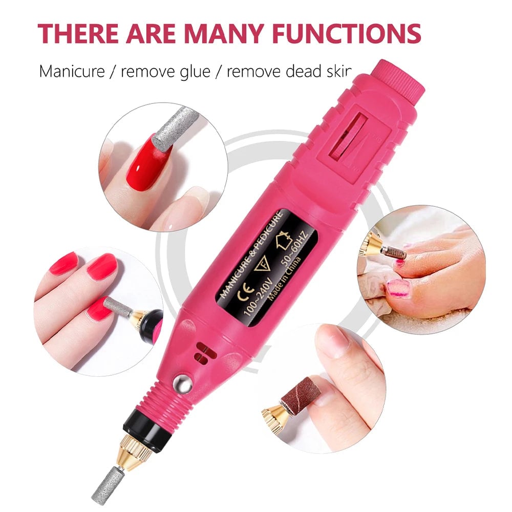 Lulaa Electric Nail Drill 35000RPM Professional Manicure Pedicure Kit