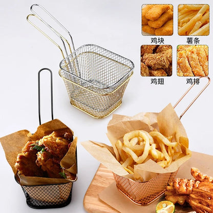 Stainless Steel Mini Square Oil-Separated Frying Basket