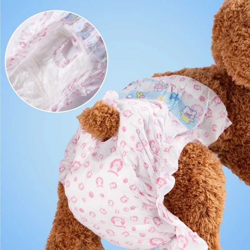 Disposable Pet Diapers 10/12PCs Breathable Absorbent for Dogs