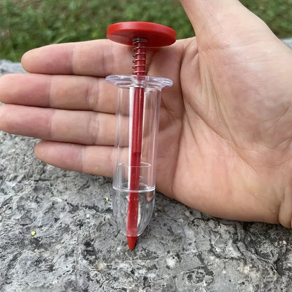 Handheld Manual Seed Dispenser Tool Transparent Tube Garden Seeder