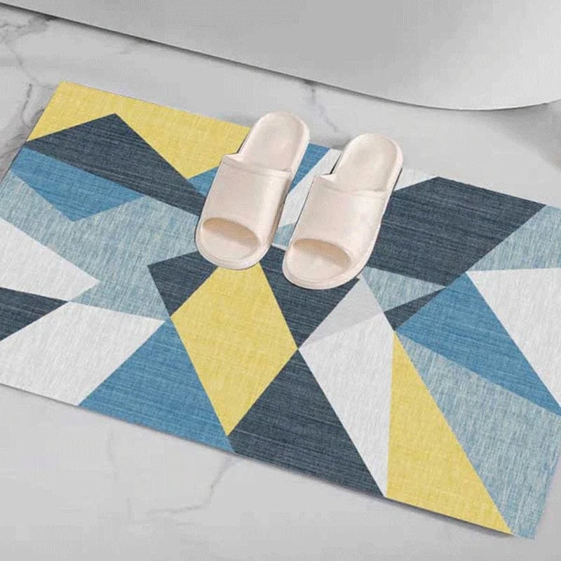 Super Absorbent Anti-Slip Door Mat - Modern Bathroom Floor Carpet