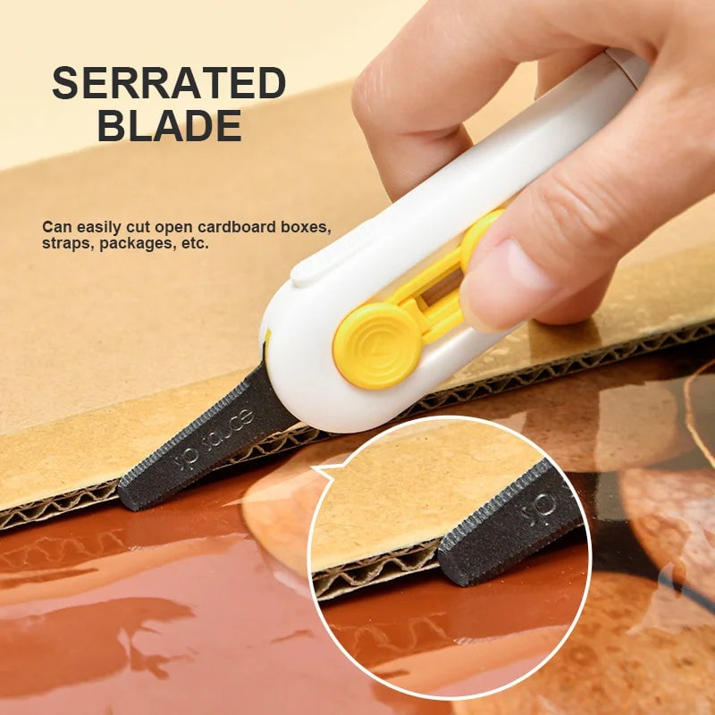 Magnetic Mini Box Cutter - Portable Folding Knife Replaceable Blade