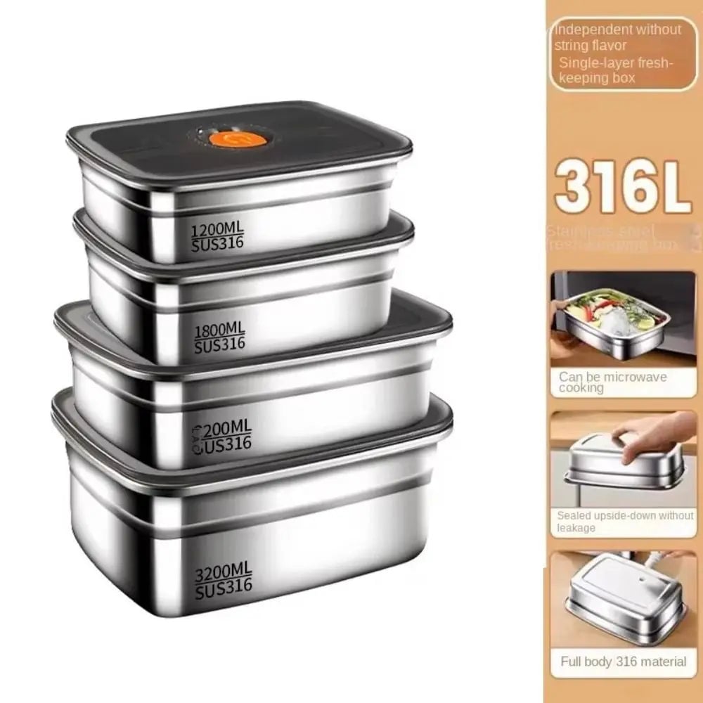 Stainless Steel Bento Box - Leak-proof Camping Lunch Container