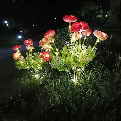 Solar LED Lotus Flower Garden Lights Waterproof Outdoor Patio Decor
