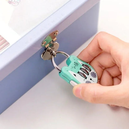 3-Digit TSA Cat Design Mini Combination Luggage Padlock Security
