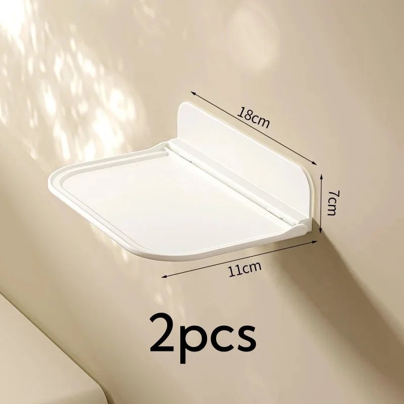 Foldable Wall Mount Shelf - Punch-Free Phone Router Storage Rack