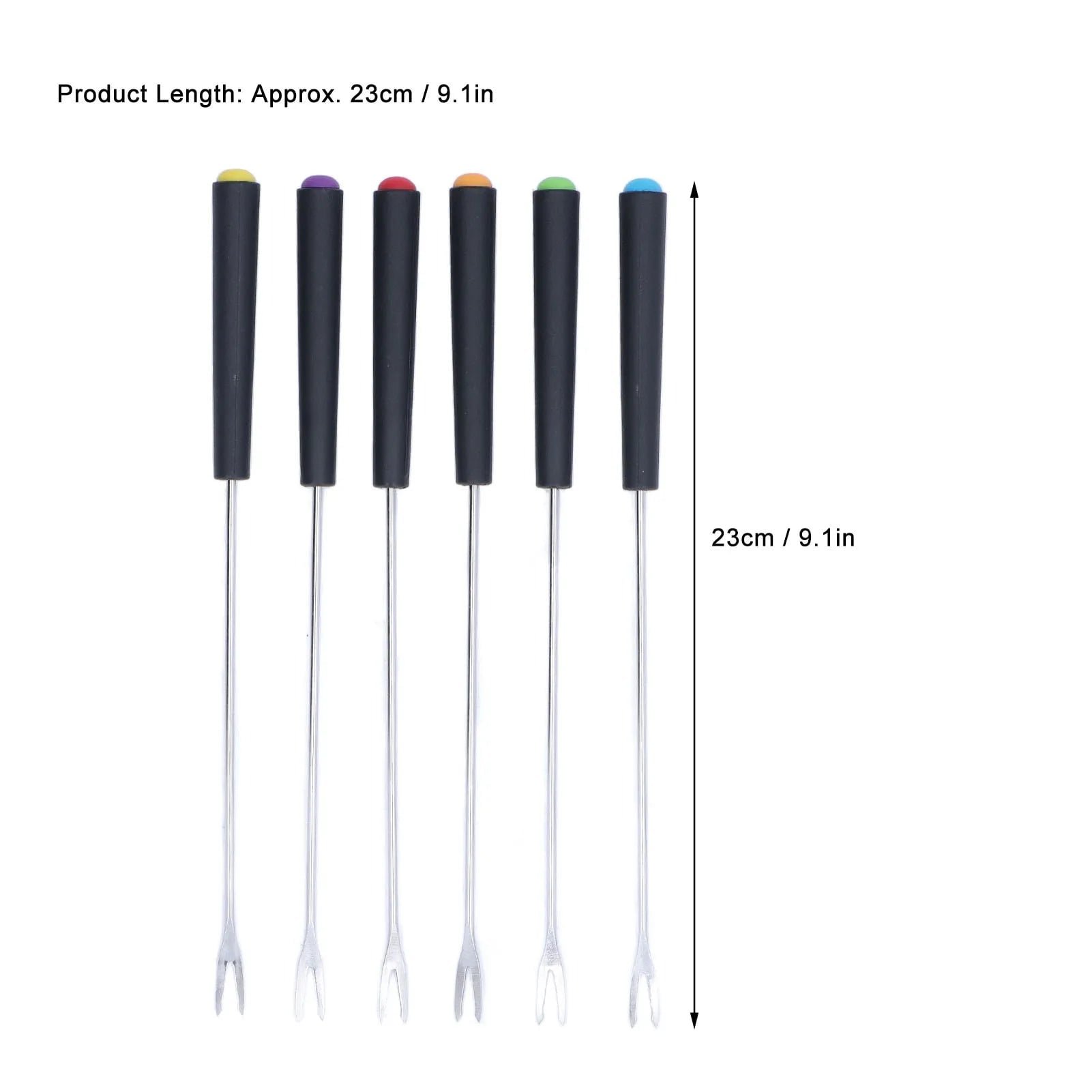 6-Piece Stainless Steel Fondue Fork Set - Corrosion Resistant