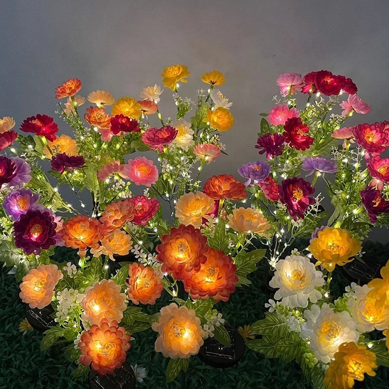Solar LED Lotus Flower Garden Lights Waterproof Outdoor Patio Decor