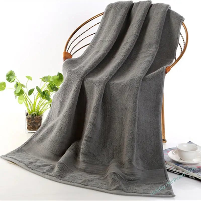 Pure Cotton Bath Towel 70x140cm - Hotel Quality Thick Beach Towel