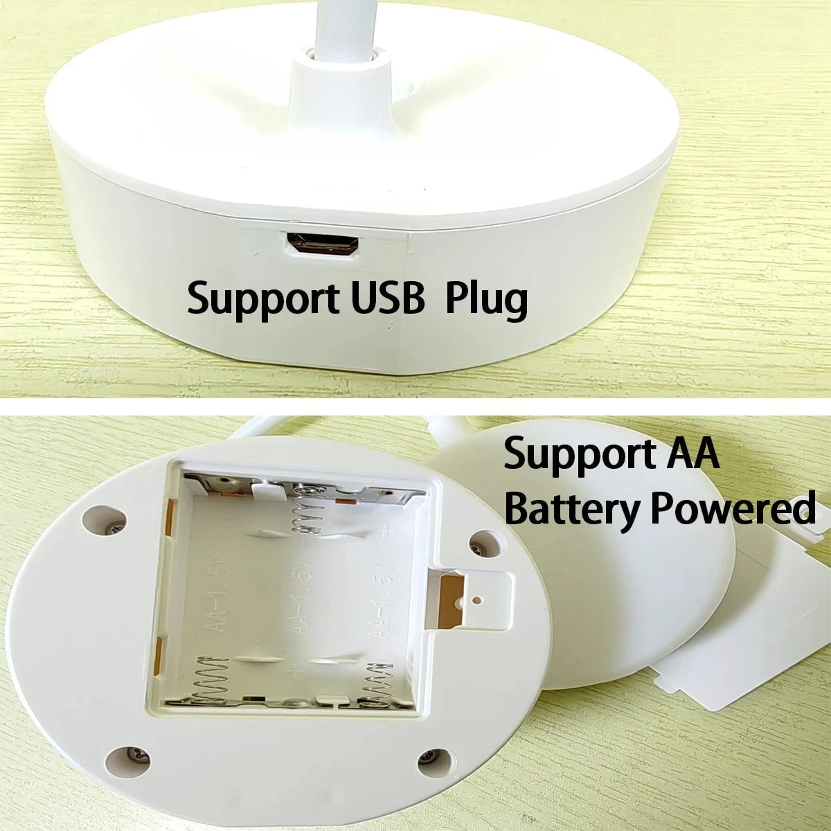 LED Desk Lamp USB Rechargeable 3-Level Dimmable Eye Care Table Light