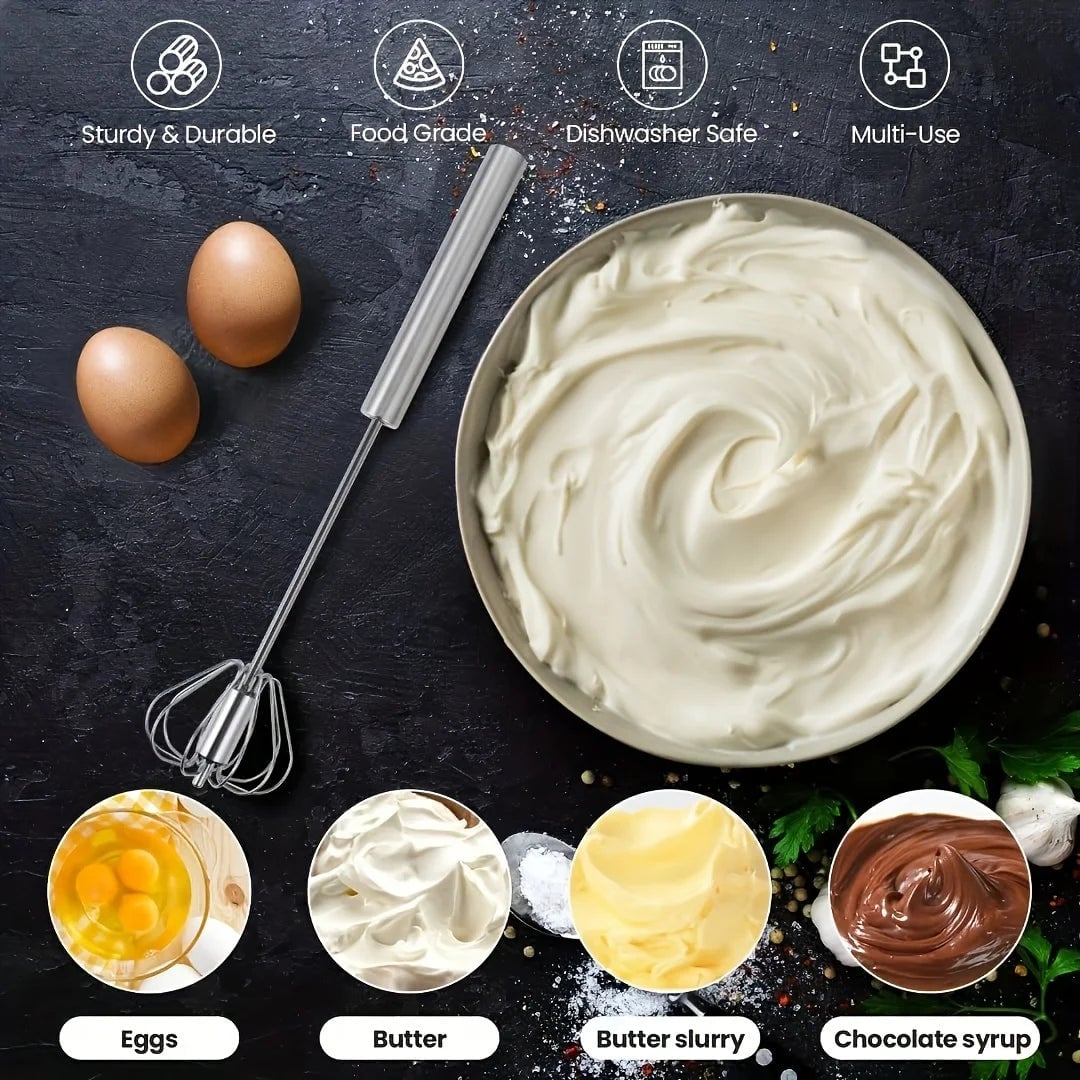 Stainless Steel Semi-Automatic Egg Beater Mixer for Baking