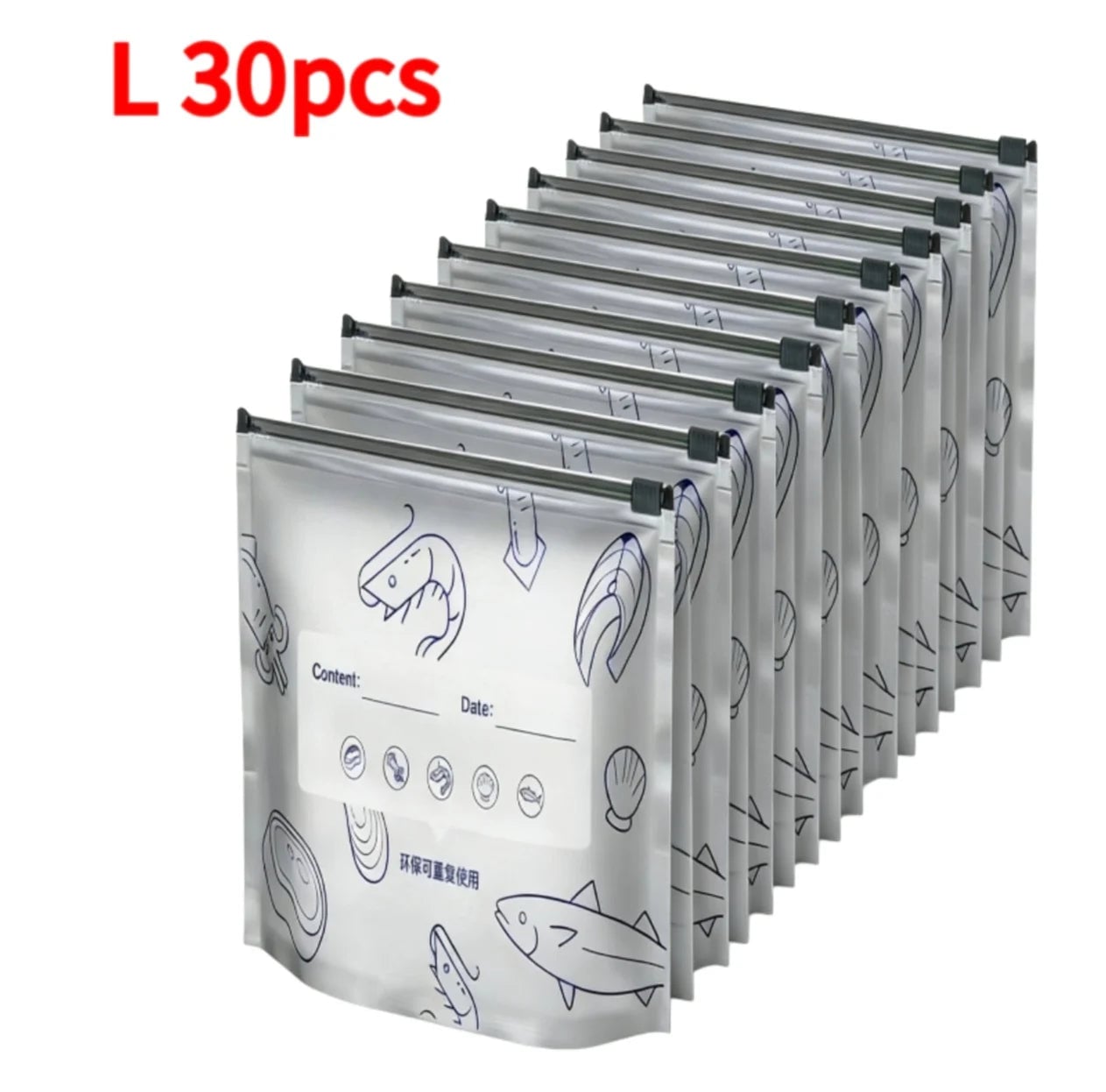 Aluminum Foil Leak Proof Reusable Food Storage Bags Sealed