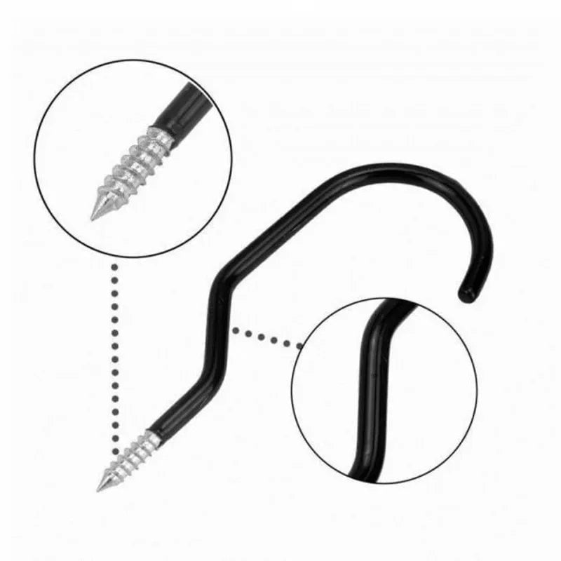 Heavy Duty Metal Bike Wall Mount Hook - Anti-Slip Garage Organizer