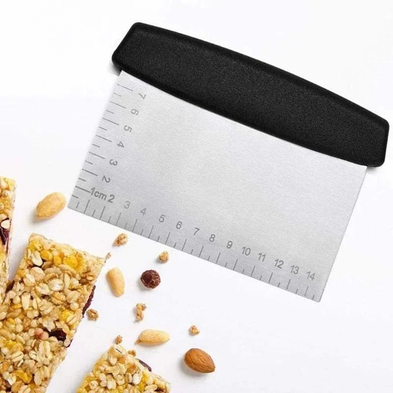 Stainless Steel Pastry Scraper Dough Cutter Icing Smoother Tool