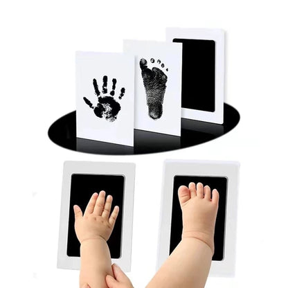 Newborn Baby Handprint Footprint Kit Ink Pads Photo Frame Gift