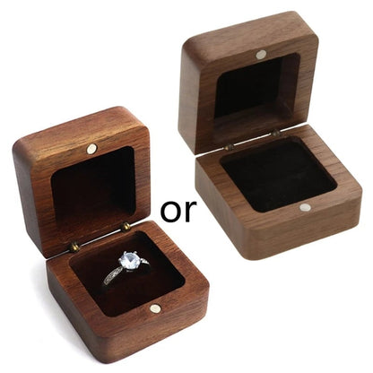Wooden Ring Box - Premium Jewelry Organizer for Engagement Proposal