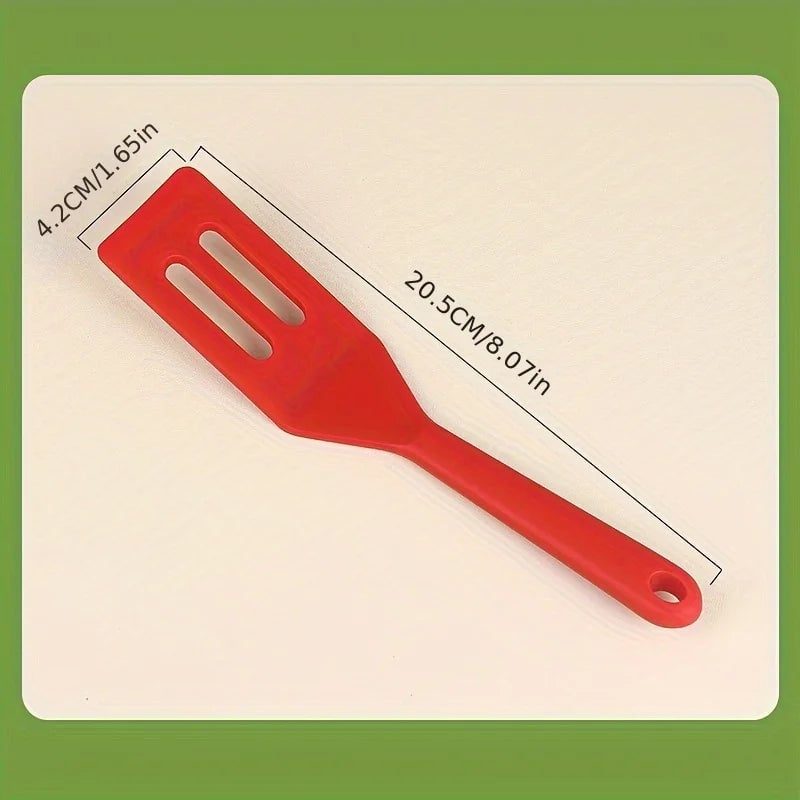 Silicone Brownie Cookie Spatula - Small Flat Slotted Design