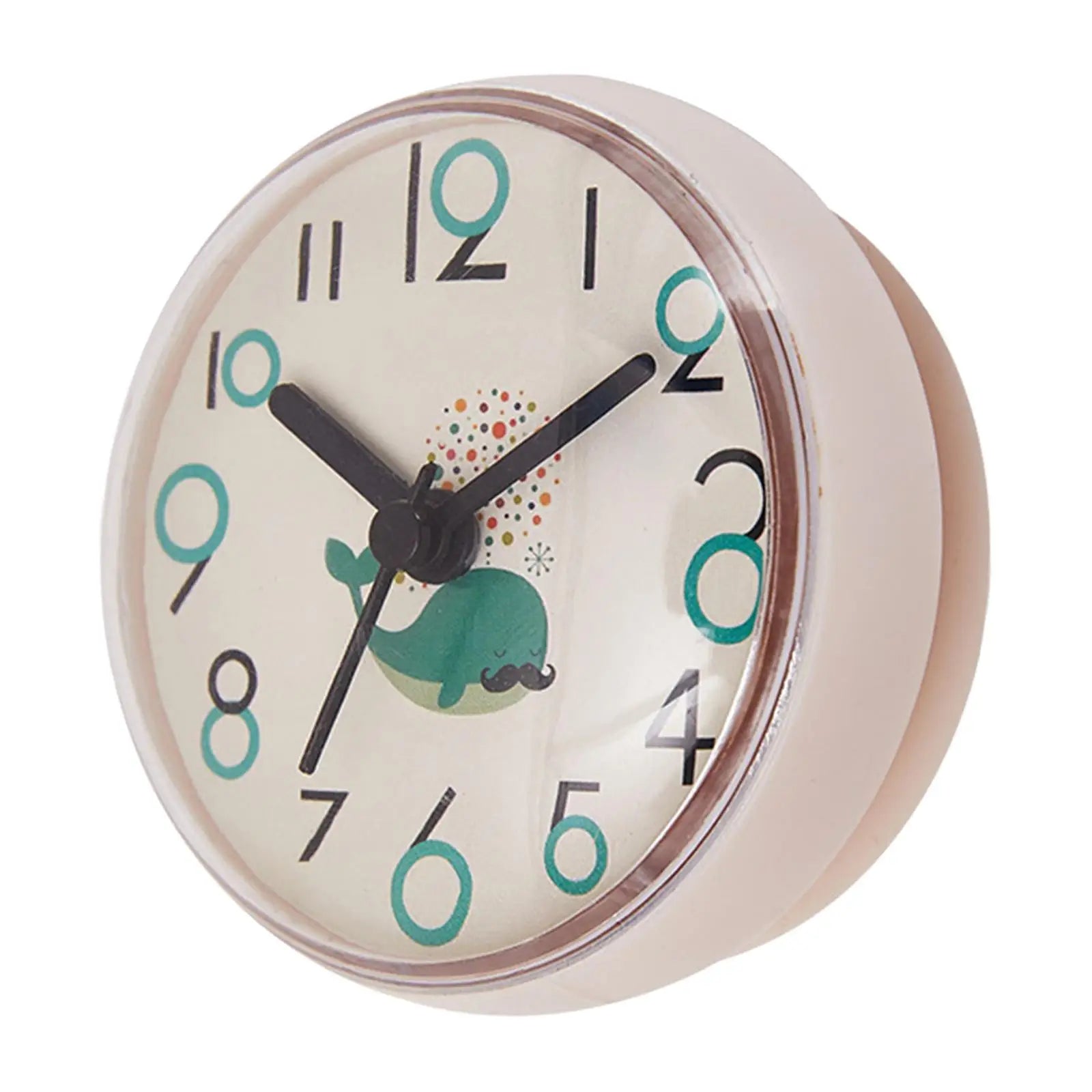 Waterproof Bathroom Shower Clock with Suction Cup - Small Round