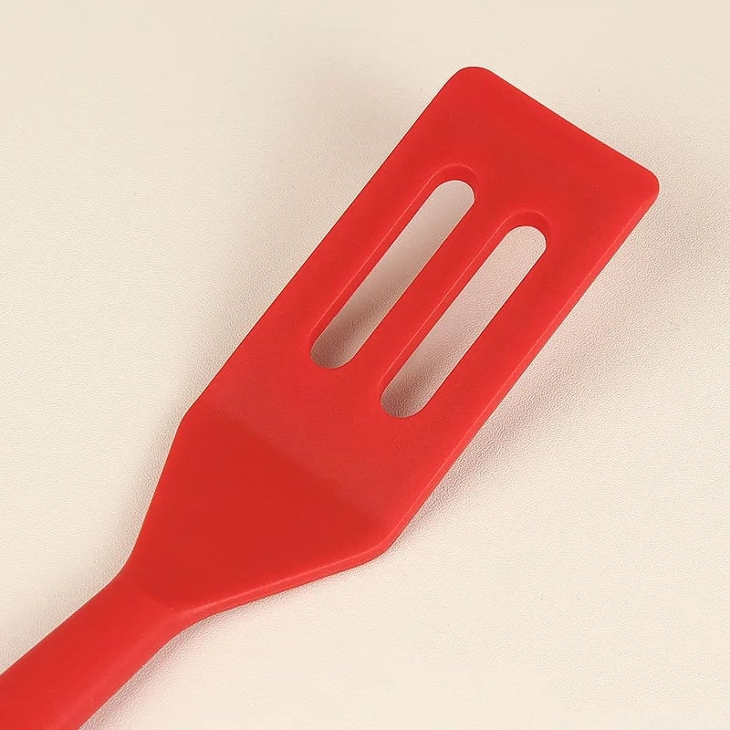 Silicone Brownie Cookie Spatula - Small Flat Slotted Design