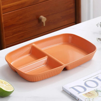 3 Compartment Portion Control Plate Microwave Safe Diet Dinnerware