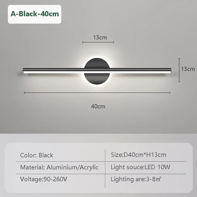 LED Mirror Light Modern Wall Lamp Fixture Indoor Bathroom Bedroom