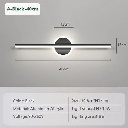 LED Mirror Light Modern Wall Lamp Fixture Indoor Bathroom Bedroom