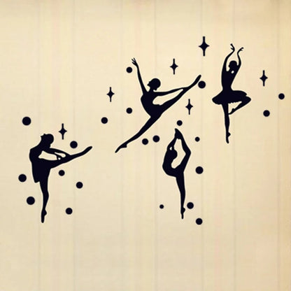 3D Acrylic Mirror Ballet Girls Wall Sticker Dance Room Decor 60067