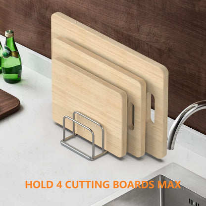 Steel Kitchen Cabinet Organizer 5-Slot Cookware Holder for Skillets