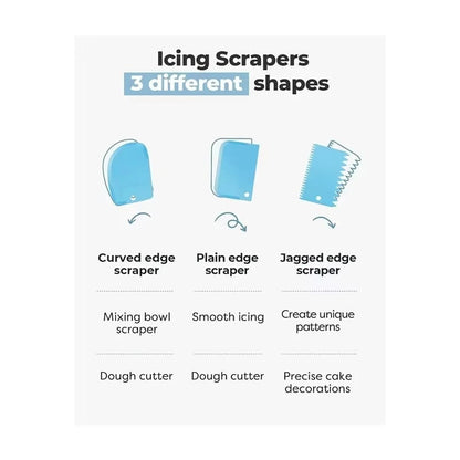 Rotating Cake Turntable & Icing Smoother Kit - DIY Decorating Tools