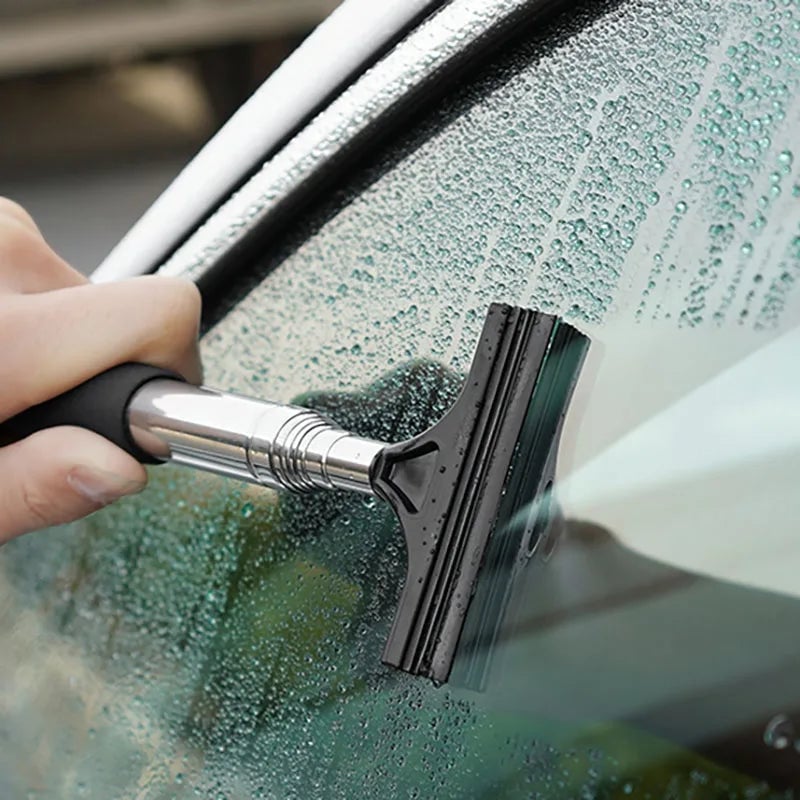 Telescopic Car Window Cleaning Tool - Rearview Mirror Wiper Scraper