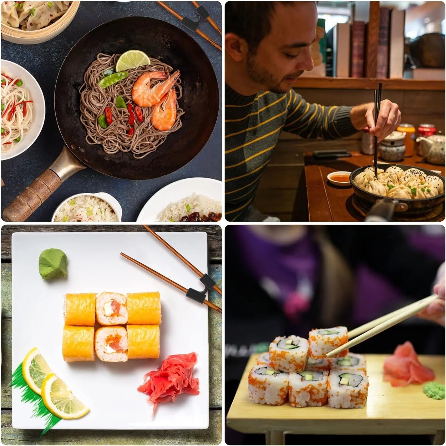 Reusable Training Chopsticks with Hinges Connector Adult Kids