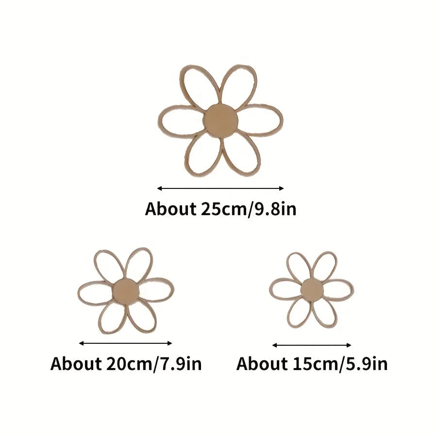DIY Wooden Daisy Flower Wall Art Scandinavian Style Home Decor