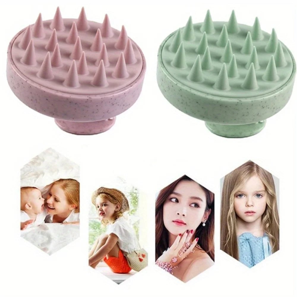 Silicone Shampoo Brush Scalp Massage Comb Hair Washing Tool