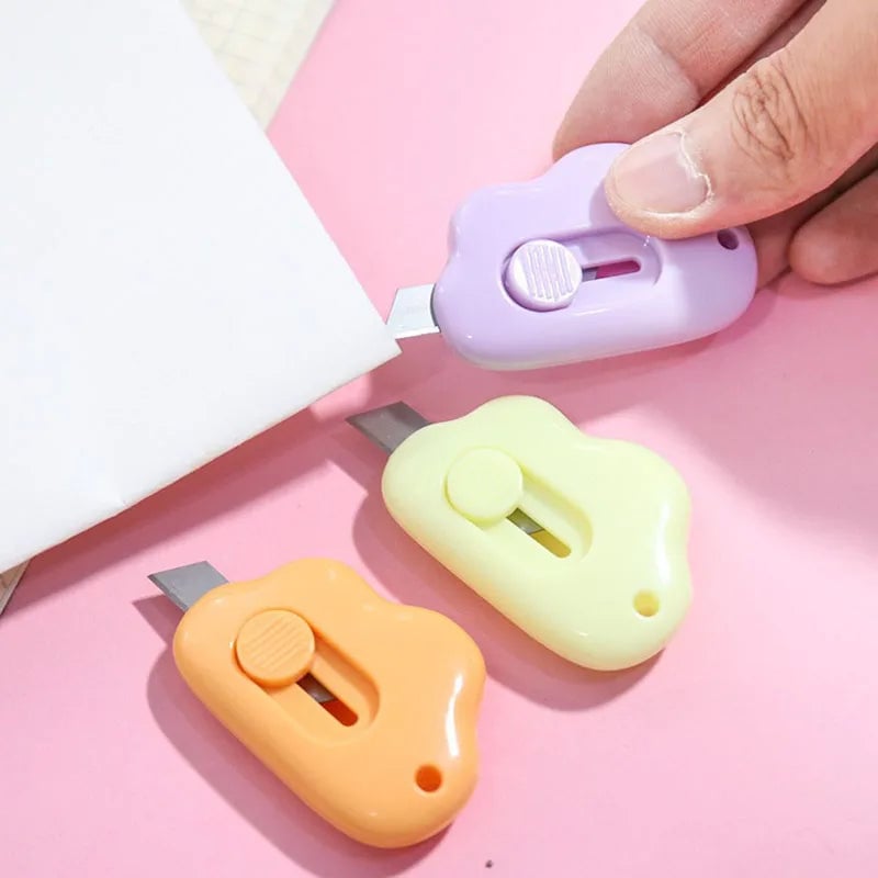 Mini Pocket Cloud Art Utility Knife - Refillable Paper Cutter Craft Tool