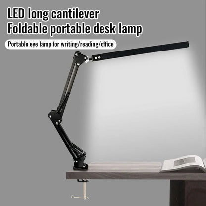 10W LED Clamp Desk Lamp - Adjustable Swing Arm, 3 Modes, 10 Levels