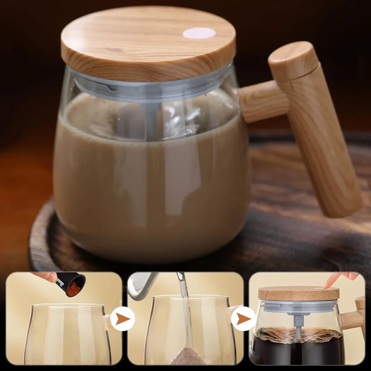 Electric Self Stirring Coffee Mug 400ml Automatic Mixing Cup