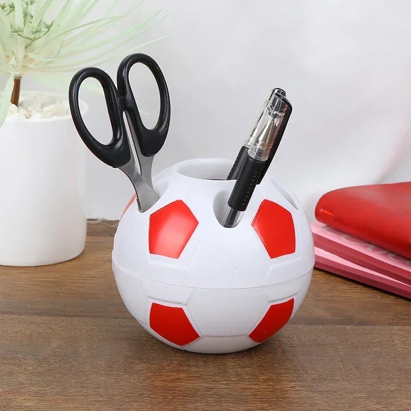 Football Shaped Pen Holder - Multifunctional Desktop Storage Box