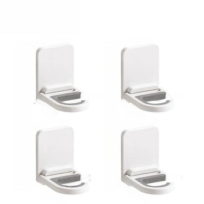 Self-Adhesive Wall Mount Broom Mop Holder Multi-Purpose Hook Rack