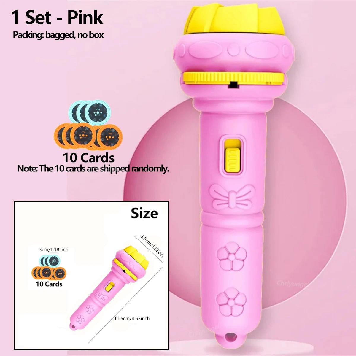 80 Pattern Projection Flashlight - 10 Cards Educational Bedtime Toy