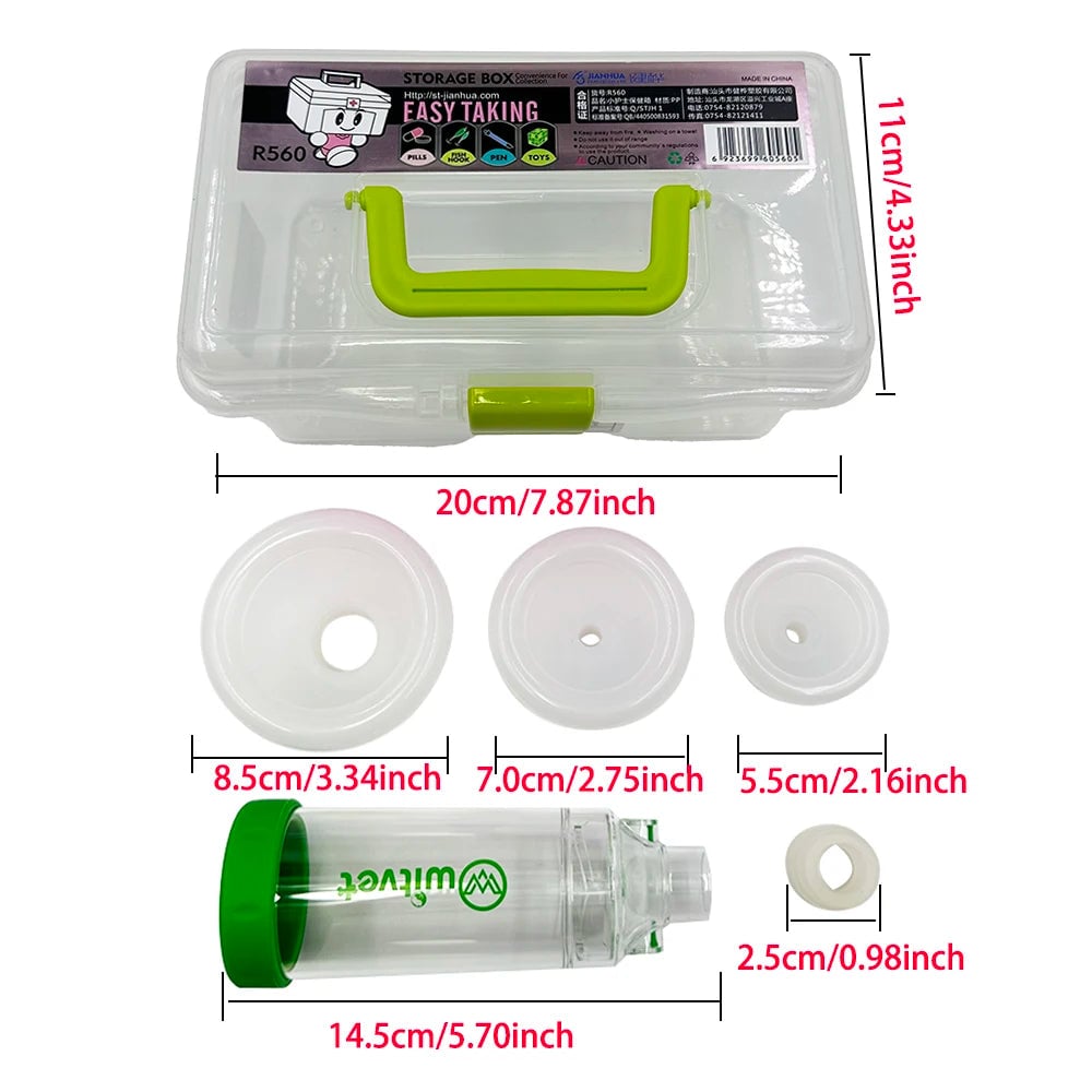 Pet Aerosol Chamber Spacer with Silicone Mask for Cat Dog Inhalation