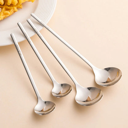 316 Stainless Steel Long Handle Dessert Spoons Set 2/4PCS Coffee