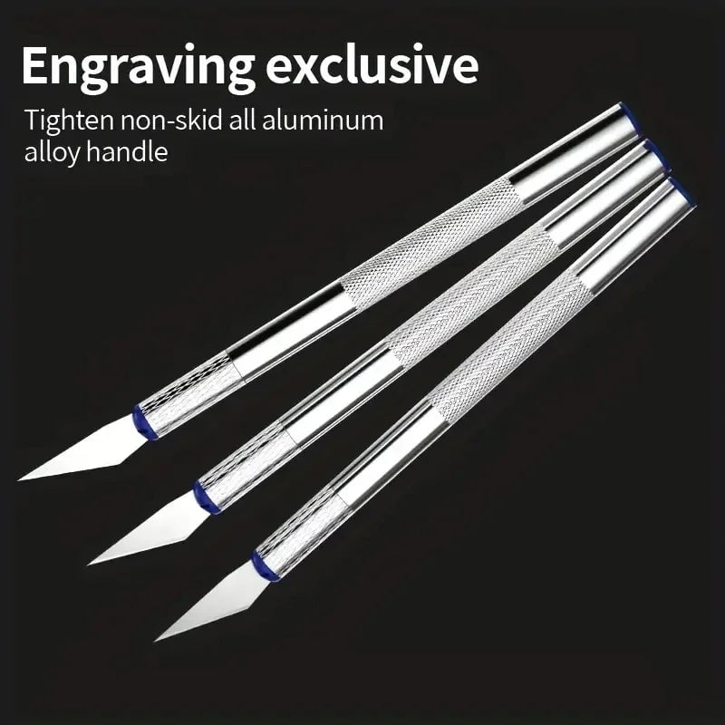 13pcs Metal Carving Knife Set Non-Slip Precision Art Cutting Tools