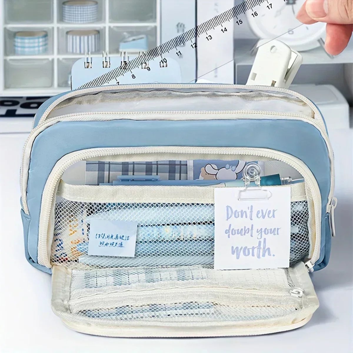 Multi-Layer Large Capacity Pencil Case - Student Stationery Storage