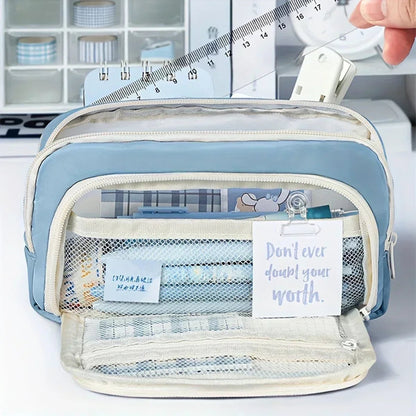 Multi-Layer Large Capacity Pencil Case - Student Stationery Storage