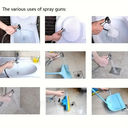 Handheld Toilet Spray Gun Bidet Attachment Booster Flusher Nozzle
