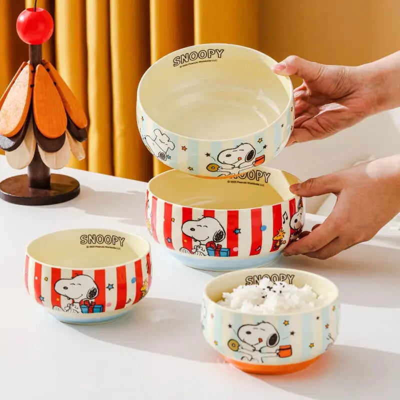 Snoopy Porcelain Bowl 4.5/6inch - Children's Cartoon Cereal Rice
