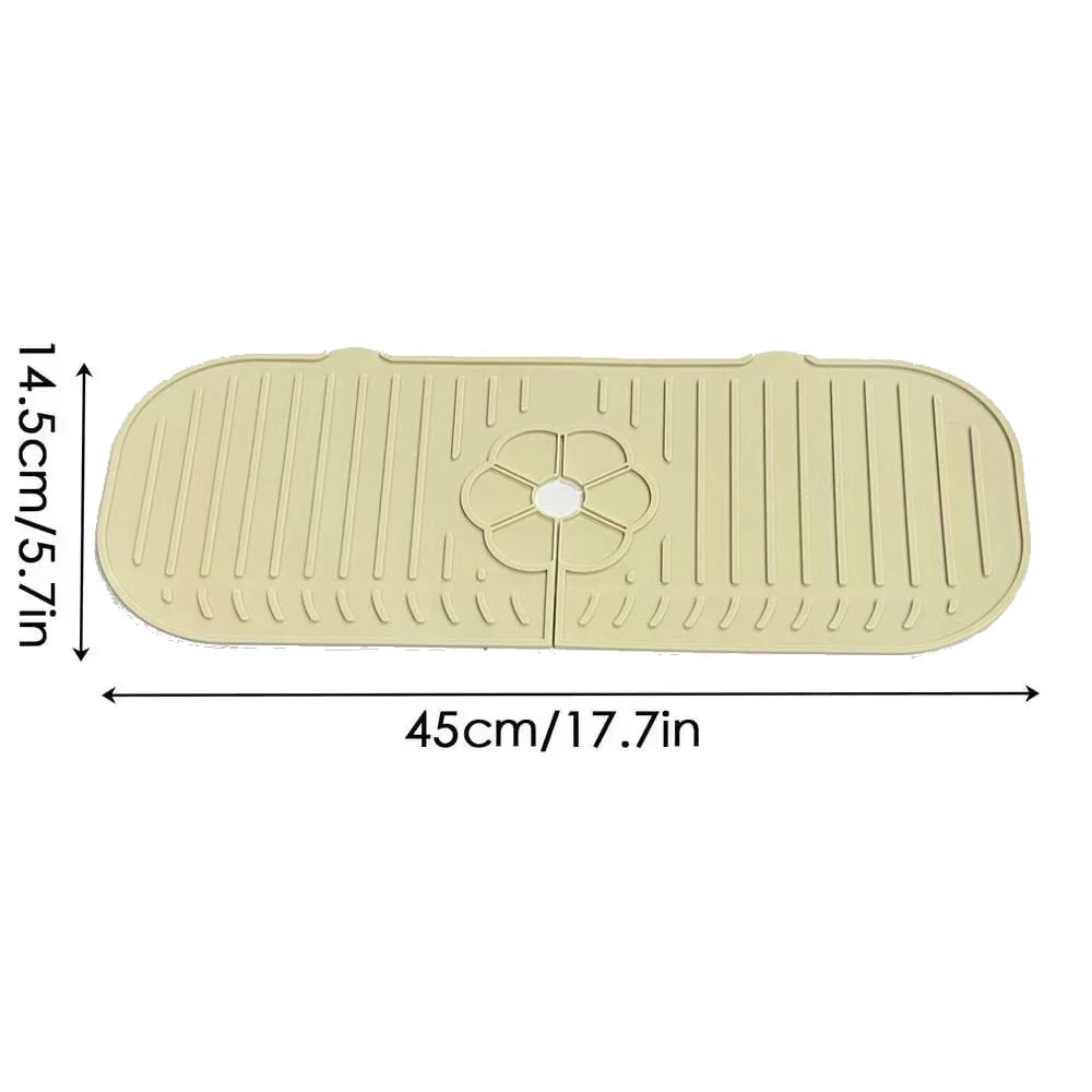 Silicone Kitchen Sink Faucet Splash Guard Mat Countertop Protector