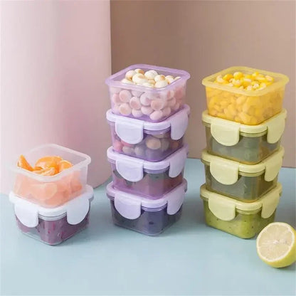 4Pcs Mini Airtight Food Storage Containers Leakproof Freezer Safe