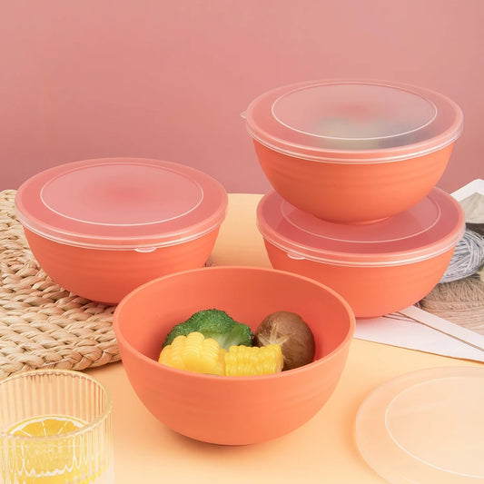 4-Piece Sealed Bowl Set with Lids - Bento Box Food Storage