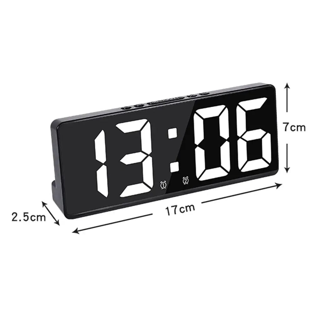 LED Digital Alarm Clock with Temperature Display & Backlight